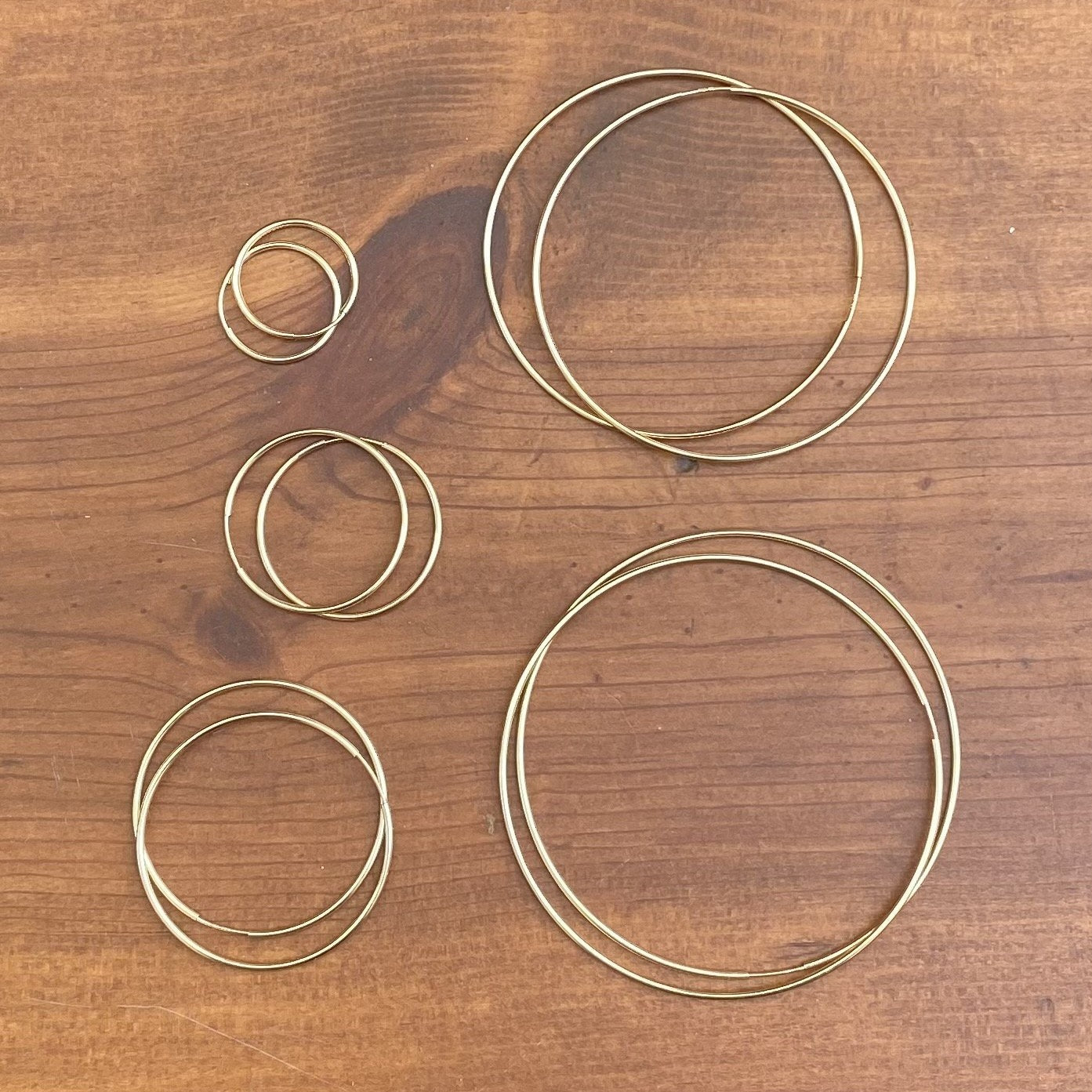 14k Gold Filled Endless Hoops